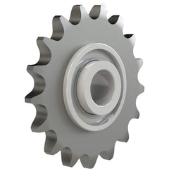 Chain Idler Sprockets; Bore Diameter: 0.6350; Pitch: 0.375 in; Compatible Shaft Diameter: 0.625 in; Number Of Strands: 1; Bearing Type: Ball; Material: Steel; Number of Teeth: 20; Minimum Order Quantity: Steel; Shaft Diameter (Inch): 0.625 in; Chain Size