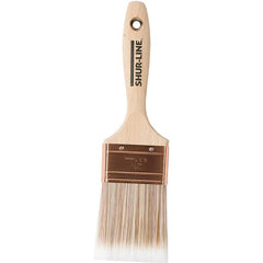 Paint Brush: Nylon Polyester & Synthetic, Synthetic Bristle 5-3/4″ Beavertail, Wood Handle, for Latex Flat & Water