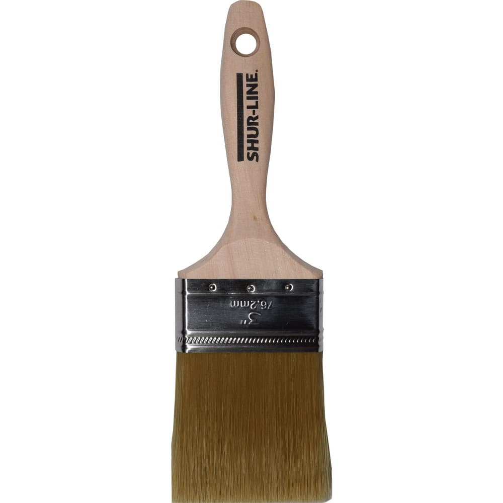 Paint Brush: Polyester, Synthetic Bristle 6″ Beavertail, Wood Handle, for Latex Flat & Water