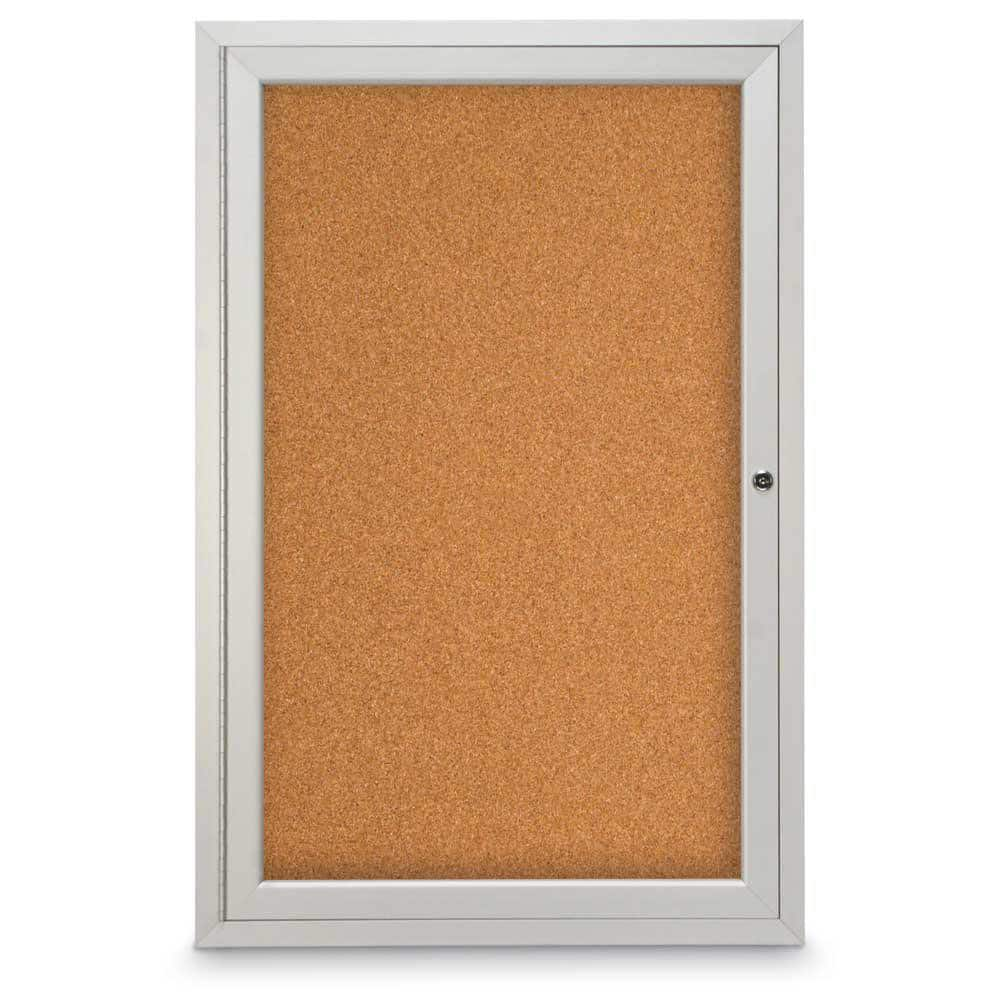 Cork Bulletin Boards; Bulletin Board Type: Enclosed Cork Bulletin Boards; Board Color: Natural Cork; Material: Aluminum; Cork Over Fiberboard; Width (Inch): 24; Overall Height: 36; Overall Thickness: 2; Frame Material: Aluminum; Overall Width: 24; Board M