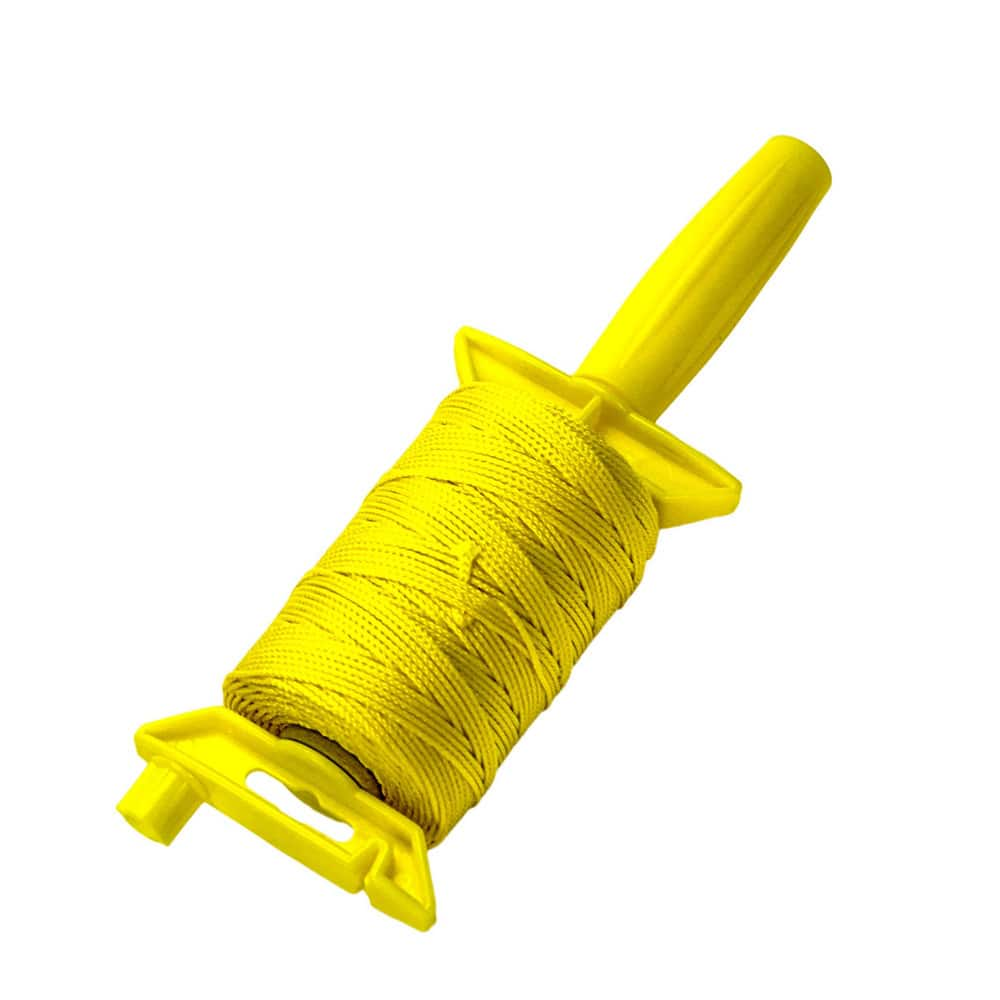 Twine; Type: Mason Line; Material: Nylon; Twine Construction: Braided; Color: Yellow; Overall Diameter: 0.060; Breaking Strength (Lb.): 120.000; Twine Size: #18; Length (Feet): 500.00; Twine Size: #18; Diameter (Decimal Inch): 0.060; Color: Yellow; Overal