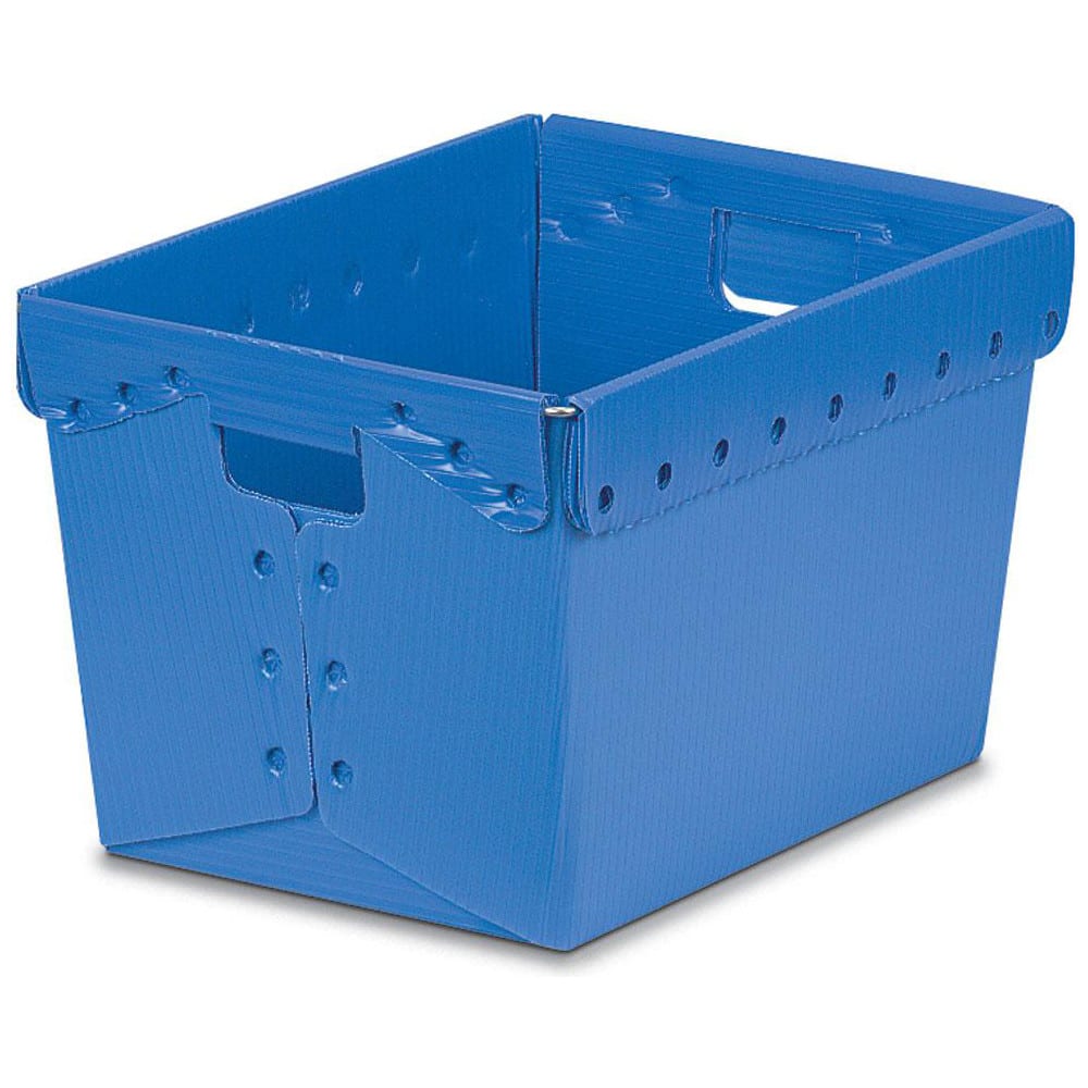 Plastic Storage Tote: 11.375″ High, 13.25″ Wide, 20.5″ Long Blue, Nesting