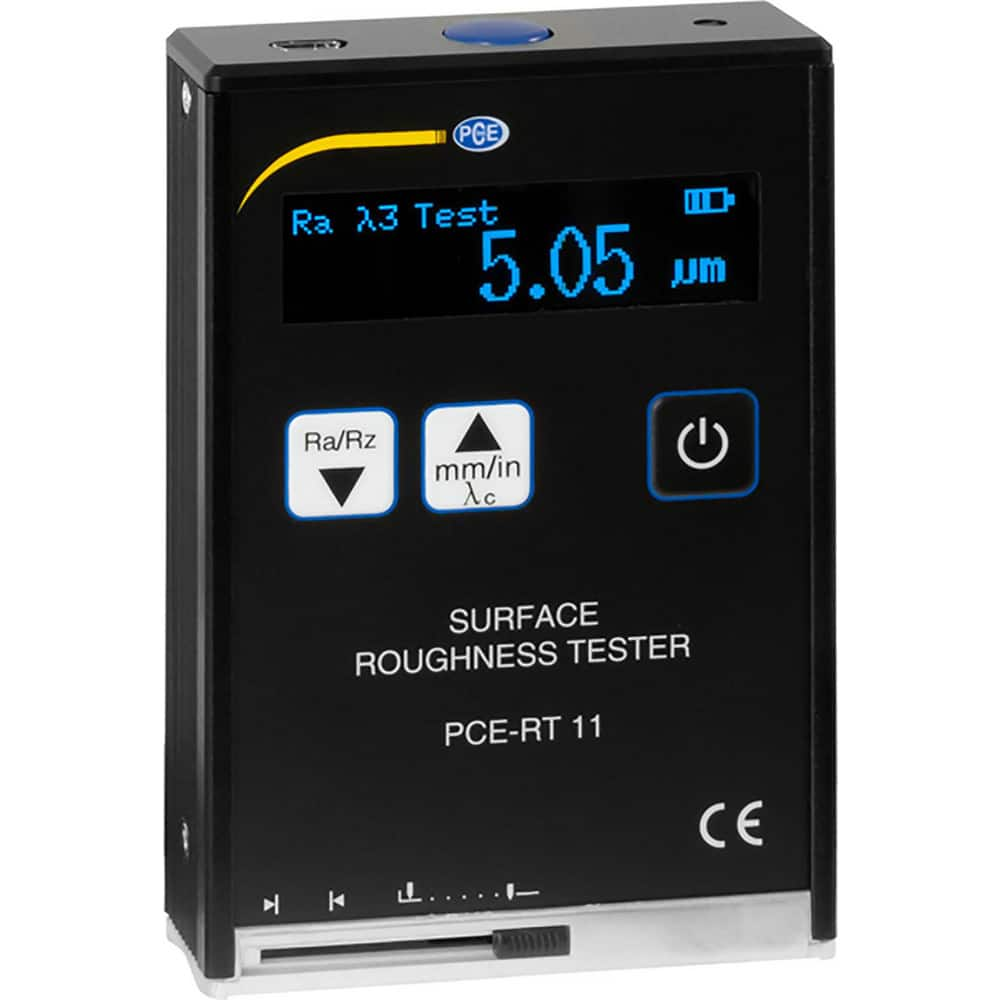 Surface Roughness Gage: Ra Rz Rq & Rt Roughness Parameter, 5 µm Stylus Tip Radius LCD Display