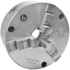 Self-Centering Manual Lathe Chuck: 3-Jaw,  5″ Dia Hard & Solid Jaws, Front Mount, 3,200 Max RPM