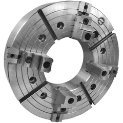 Independent Manual Lathe Chuck: 4-Jaw,  40″ Dia Two-Piece Jaws, Direct Mount, 430 Max RPM