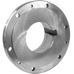 Lathe Chuck Adapter Back Plates; Nominal Chuck Size: 10 in; Mount Type: L1; Spindle Nose Type: L Series; Chuck Compatibility: 1-106-1000; 1-107-1000; 1-203-1000; 1-202-1000; 1-105-1000; 1-201-1000; 1-205-1000; Through-hole Diameter: 3.35 in; Chuck Diamete