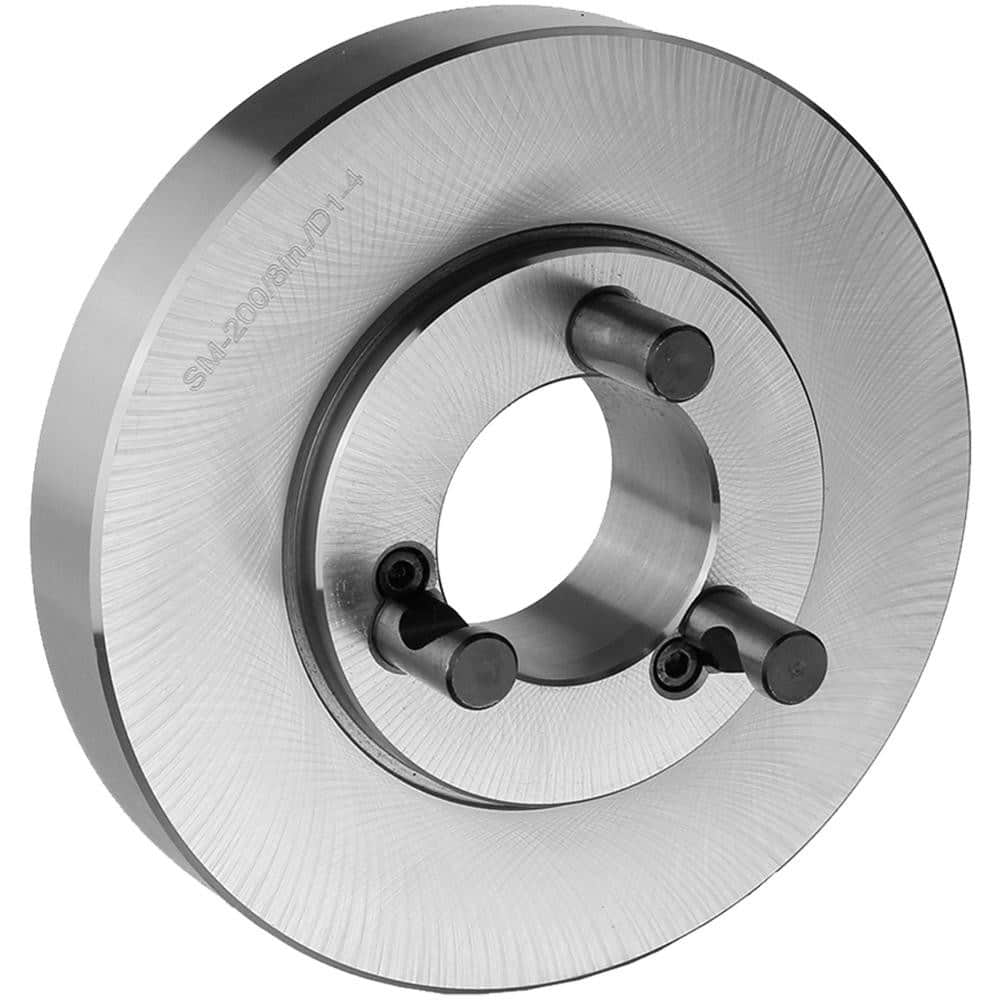 Lathe Chuck Adapter Back Plates; Nominal Chuck Size: 6 in; Mount Type: D1-4; Spindle Nose Type: D Series; Chuck Compatibility: 1-302-0600; Through-hole Diameter: 1.772 in; Chuck Diameter Compatibility: 6 in; Material: Steel; Chuck Diameter Compatibility (