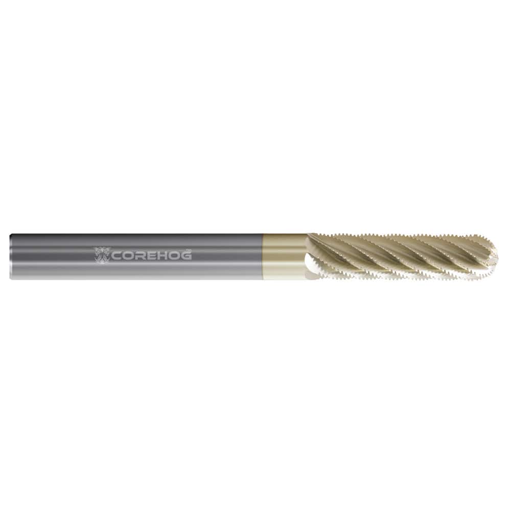 Ball End Mill: 0.75″ Dia, 2″ LOC, 10 Flute, Solid Carbide 4″ OAL, ZrN Coated