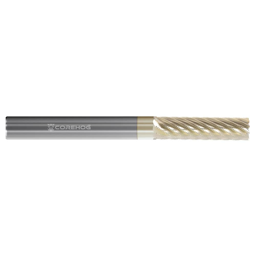 Square End Mill: 1'' Dia, 3'' LOC, 6'' OAL, 3 Flutes, Solid Carbide Single End, ZrN Finish, Helical Flute, Centercutting