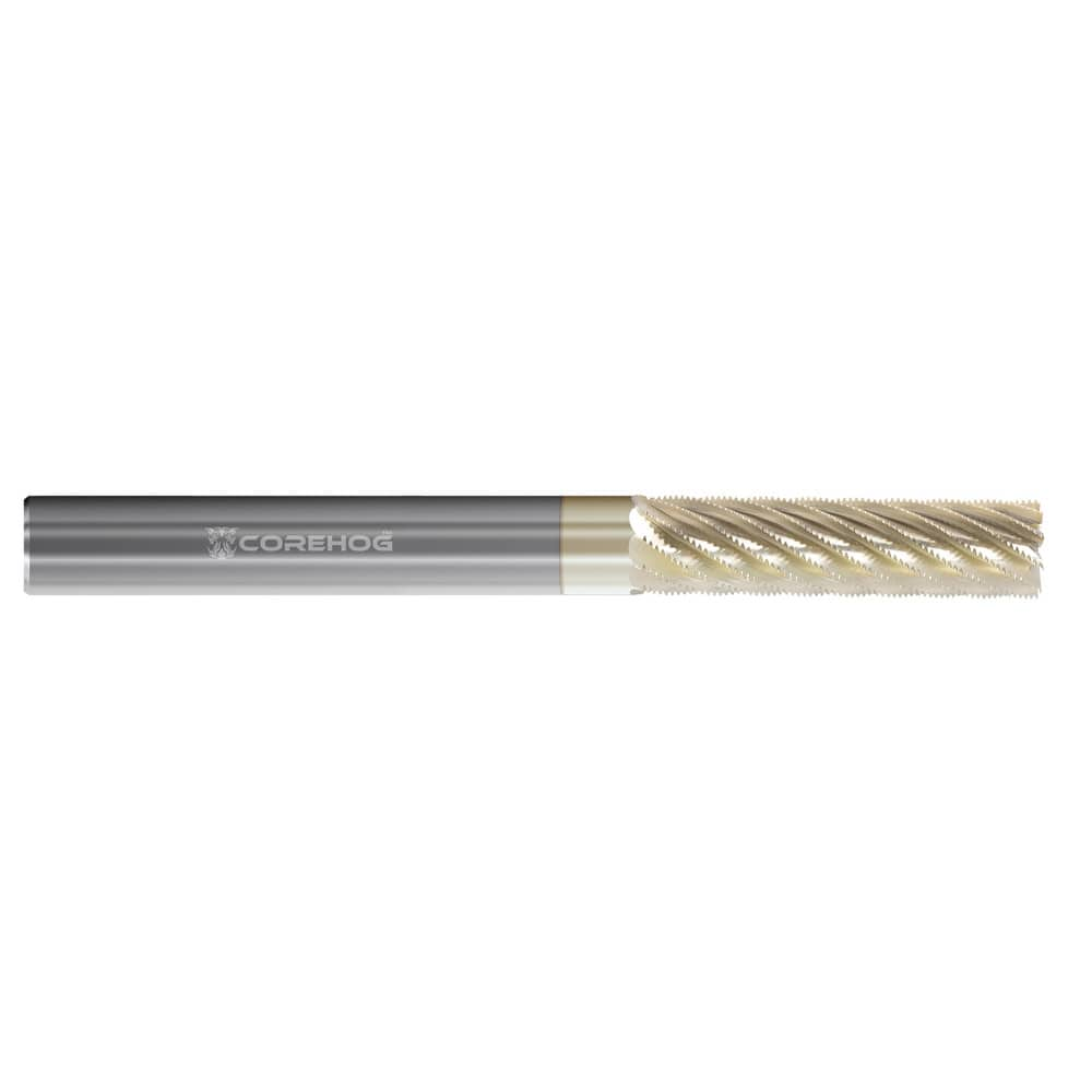 Square End Mill: 1/4'' Dia, 1-1/4'' LOC, 4'' OAL, 6 Flutes, Solid Carbide Single End, ZrN Finish, Helical Flute