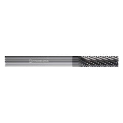 Square End Mill: 3/8'' Dia, 7/8'' LOC, 2.5'' OAL, 12 Flutes, Solid Carbide Single End, DLC Finish, Helical Flute