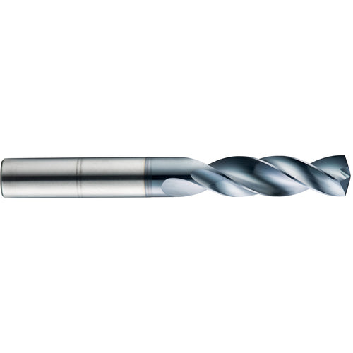 #42 Dia. × 1/8″ Shank × 1/2″ Flute Length × 2″ OAL, 3xD, 145°, TA, 2 Flute, External, Round Solid Carbide Drill - Exact Industrial Supply