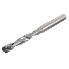 Replaceable Tip Drill: 8 to 8.4 mm Drill Dia, 41.2 mm Max Depth, 10 mm Straight-Cylindrical Shank Uses ICP Inserts, 91.4 mm OAL, Through Coolant