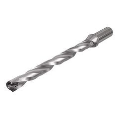 Replaceable Tip Drill: 25 to 25.9 mm Drill Dia, 253.8 mm Max Depth, 32 mm Straight-Cylindrical Shank Uses ICP Inserts, 349.5 mm OAL, Through Coolant