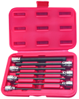 7 Piece - 1/8; 5/32; 3/16; 7/32; 5/16; 3/8 - 3/8" Drive - Hex Socket Set - Makers Industrial Supply