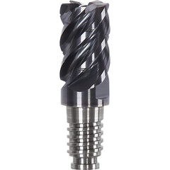 Corner Radius & Corner Chamfer End Mill Heads; Chamfer Angle: 45.000; Connection Type: Duo-Lock 16; Centercutting: No; Flute Type: Spiral; Number Of Flutes: 5; End Mill Material: Solid Carbide; Overall Length: 1.26