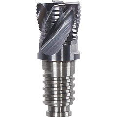 Corner Radius & Corner Chamfer End Mill Heads; Chamfer Angle: 45.000; Connection Type: Duo-Lock 20; Centercutting: Yes; Flute Type: Spiral; Number Of Flutes: 4; End Mill Material: Solid Carbide; Overall Length: 0.98