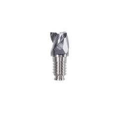 Square End Mill Heads; Mill Diameter (mm): 12.00; Mill Diameter (Decimal Inch): 0.4724; Number of Flutes: 3; Length of Cut (Decimal Inch): 0.3543; Length of Cut (mm): 9.0000; Connection Type: Duo-Lock 12; Overall Length (Inch): 0.5906; Overall Length (mm)