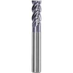 Corner Chamfer End Mill: 0.6299″ Dia, 1.2598″ LOC, 4 Flute, 0.0197″ Chamfer Width, Solid Carbide 3.66 mm OAL, AlTiN Coated, Centercutting