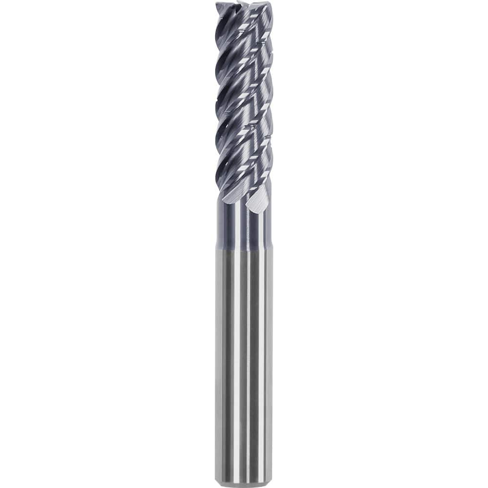 Corner Chamfer End Mill: 0.7874″ Dia, 2.3622″ LOC, 5 Flute, 0.0236″ Chamfer Width, Solid Carbide 5.24 mm OAL, AlTiN Coated