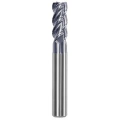 Corner Chamfer End Mill: 0.3937″ Dia, 0.8661″ LOC, 4 Flute, 0.0118″ Chamfer Width, Solid Carbide 2.87 mm OAL, AlTiN Coated, Centercutting