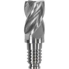 Corner Radius & Corner Chamfer End Mill Heads; Chamfer Angle: 45.000; Connection Type: Duo-Lock 32; Centercutting: Yes; Flute Type: Spiral; Number Of Flutes: 4; End Mill Material: Solid Carbide; Overall Length: 2.52