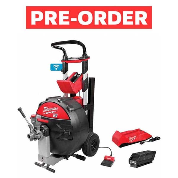 Milwaukee Tool - Electric & Gas Drain Cleaning Machines Type of Power: Cordless For Minimum Pipe Size: 3 (Inch) - Makers Industrial Supply