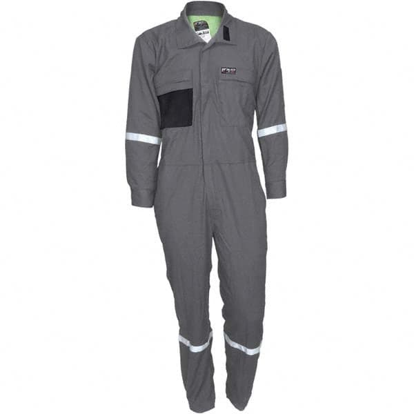 MCR Safety - Size 54 Long Gray ASTM F1506 8.9 Cal/Cm2 CAT2 NFPA 2112 UL Certified NFPA 70E Flame Resistant/Retardant Coveralls - Makers Industrial Supply