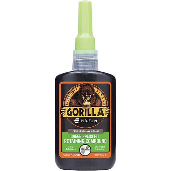 GorillaPro - 50 mL Bottle, Green, Press Fit Retaining Compound - Makers Industrial Supply