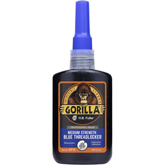 GorillaPro - 50 mL Bottle, Blue, Medium Strength Threadlocker - Makers Industrial Supply