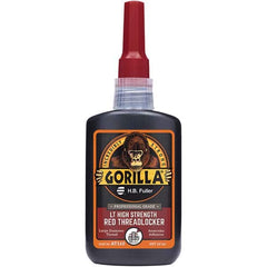 GorillaPro - 50 mL Bottle, Red, High Strength Threadlocker - Makers Industrial Supply