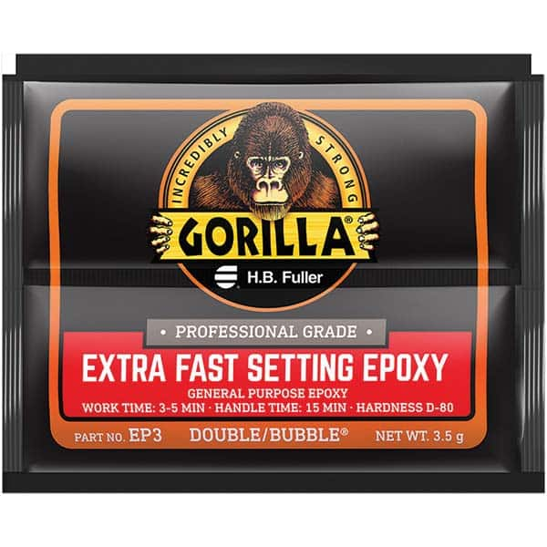 GorillaPro - Smaller than 1 oz. Foil Pack Extra Fast Setting Epoxy - Makers Industrial Supply