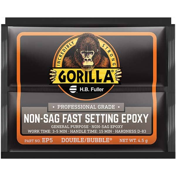 GorillaPro - Smaller than 1 oz. Foil Pack Non-Sag Fast Setting Epoxy - Makers Industrial Supply