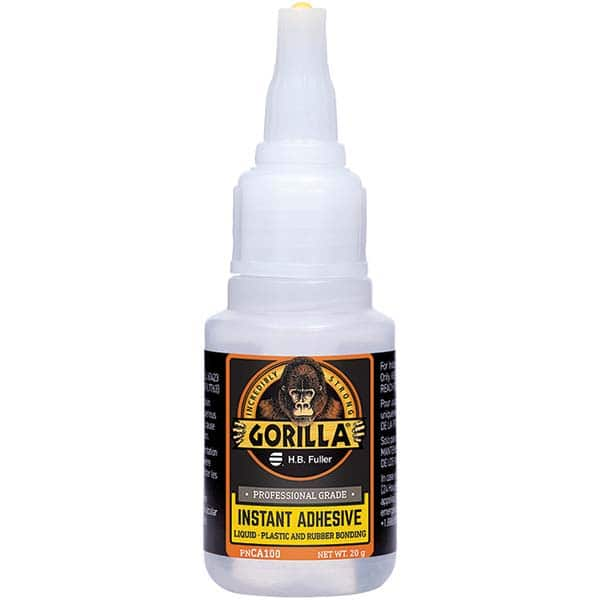 GorillaPro - 20 g Squeeze Bottle Clear Instant Adhesive - Makers Industrial Supply