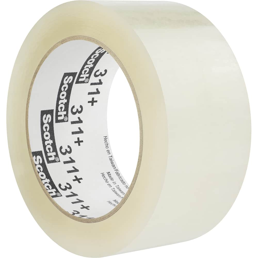 3M - Box Sealing & Label Protection Tape; Tape Number: 311+ ; Thickness (mil): 1.1000 ; Length: 100.000 ; Width (mm): 48.00 ; Color: Transparent ; For Use With: Scotch? Box Sealing Tape Dispenser HR80 - Exact Industrial Supply