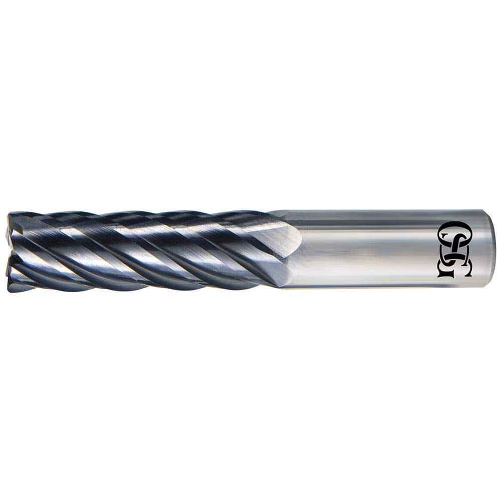 Corner Radius End Mill: 3/4″ Dia, 3″ LOC, 0.12″ Radius, 6 Flutes, Solid Carbide 6″ OAL, 3/4″ Shank Dia, 37 ° Helix, EXO Coated, Corner Radius End, Series VGM6