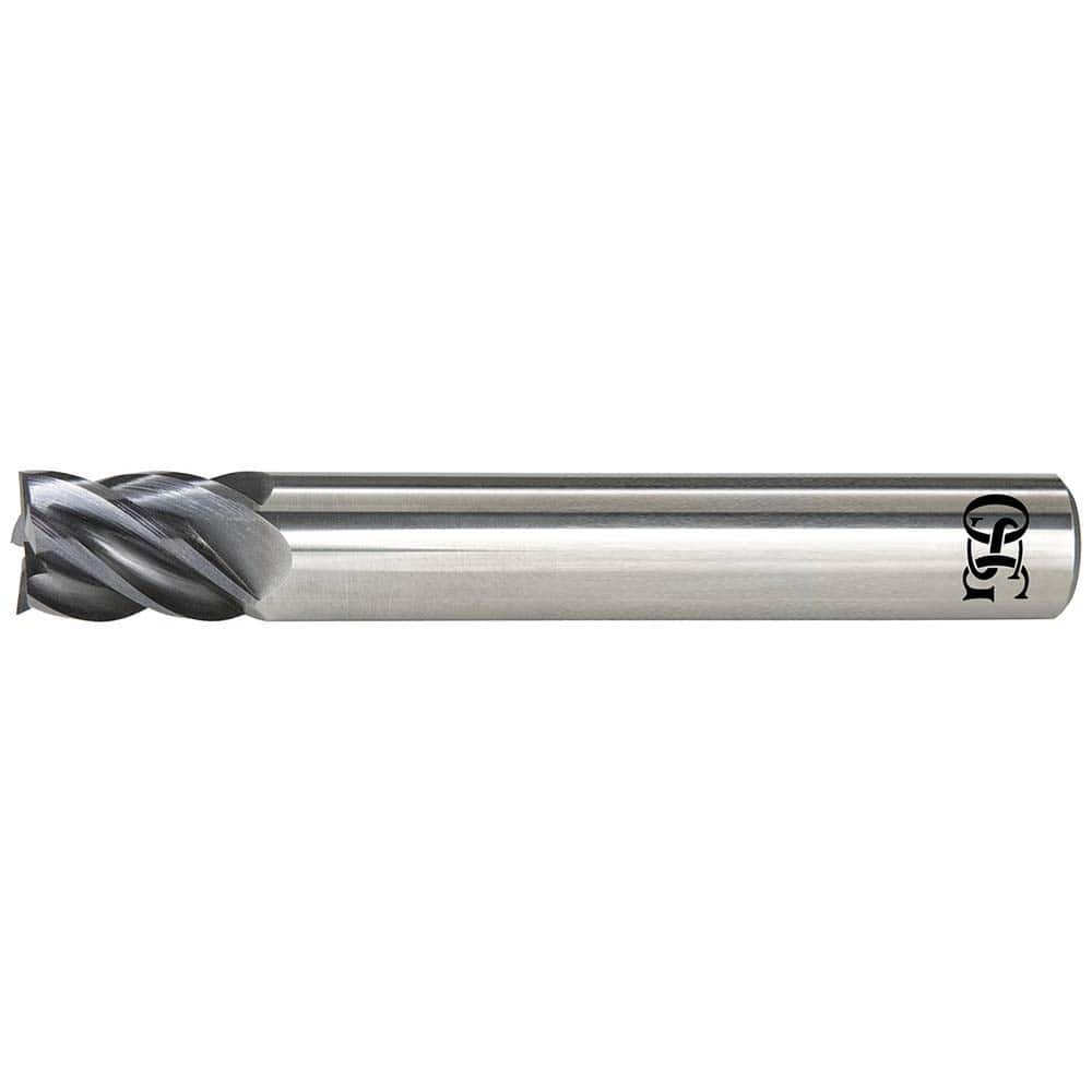 Corner Radius End Mill: 1/2″ Dia, 5/8″ LOC, 1/8″ Radius, 5 Flutes, Solid Carbide 4″ OAL, 1/2″ Shank Dia, 40 ° Helix, EXO Coated, Corner Radius End, Series VGM5-LN