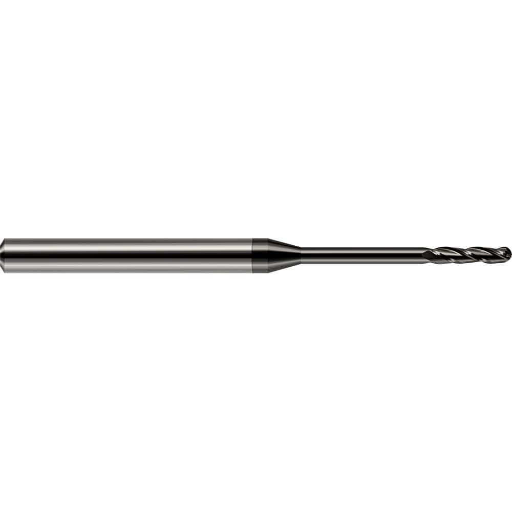 Harvey Tool - 1/8" Diam, 1" LOC, 3 Flute Solid Carbide Ball End Mill - Exact Industrial Supply