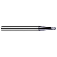 Harvey Tool - Ball End Mills; Mill Diameter (Decimal Inch): 0.1000 ; Number of Flutes: 2 ; Length of Cut (Decimal Inch): 0.0800 ; Material: Solid Carbide ; Overall Length (Inch): 2-1/2 ; Overall Length (Decimal Inch): 2.50000 - Exact Industrial Supply