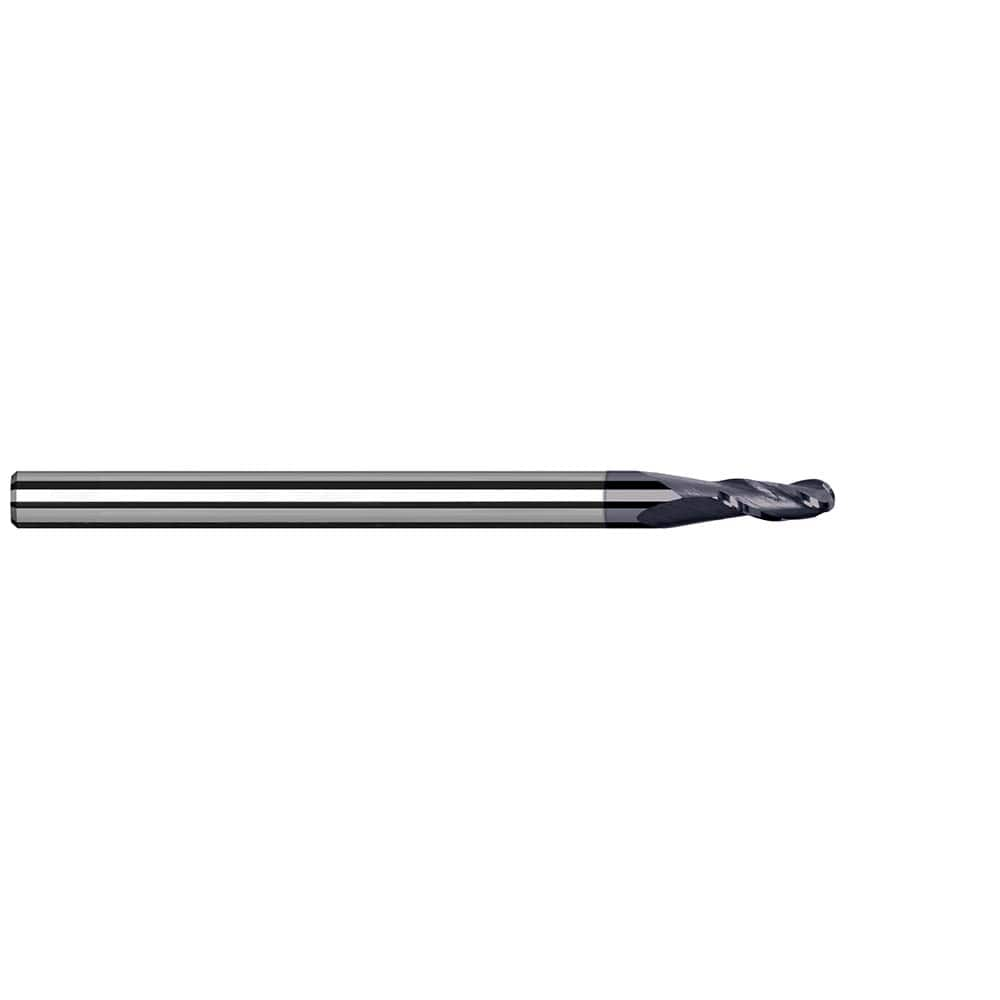 Harvey Tool - Ball End Mills; Mill Diameter (Inch): 3/16 ; Mill Diameter (Decimal Inch): 0.1875 ; Number of Flutes: 4 ; Length of Cut (Decimal Inch): 0.1500 ; Material: Solid Carbide ; Overall Length (Inch): 2 - Exact Industrial Supply