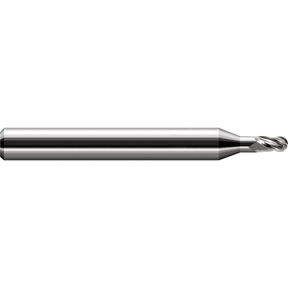 Harvey Tool - Ball End Mills; Mill Diameter (Inch): 1/4 ; Mill Diameter (Decimal Inch): 0.2500 ; Number of Flutes: 3 ; Length of Cut (Inch): 3/8 ; Length of Cut (Decimal Inch): 0.3750 ; Material: Solid Carbide - Exact Industrial Supply