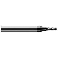 Harvey Tool - 0.025" Diam, 1.9mm LOC, 4 Flute Solid Carbide Ball End Mill - Exact Industrial Supply