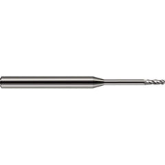 Harvey Tool - Ball End Mills; Mill Diameter (mm): 0.80 ; Mill Diameter (Inch): 1/32 ; Mill Diameter (Decimal Inch): 0.0310 ; Number of Flutes: 4 ; Length of Cut (Inch): 3/32 ; Length of Cut (Decimal Inch): 0.0930 - Exact Industrial Supply