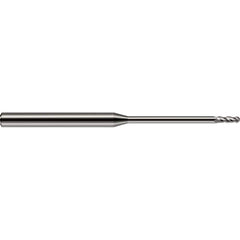 Harvey Tool - Ball End Mills; Mill Diameter (mm): 0.80 ; Mill Diameter (Inch): 1/32 ; Mill Diameter (Decimal Inch): 0.0310 ; Number of Flutes: 4 ; Length of Cut (Inch): 3/32 ; Length of Cut (Decimal Inch): 0.0930 - Exact Industrial Supply