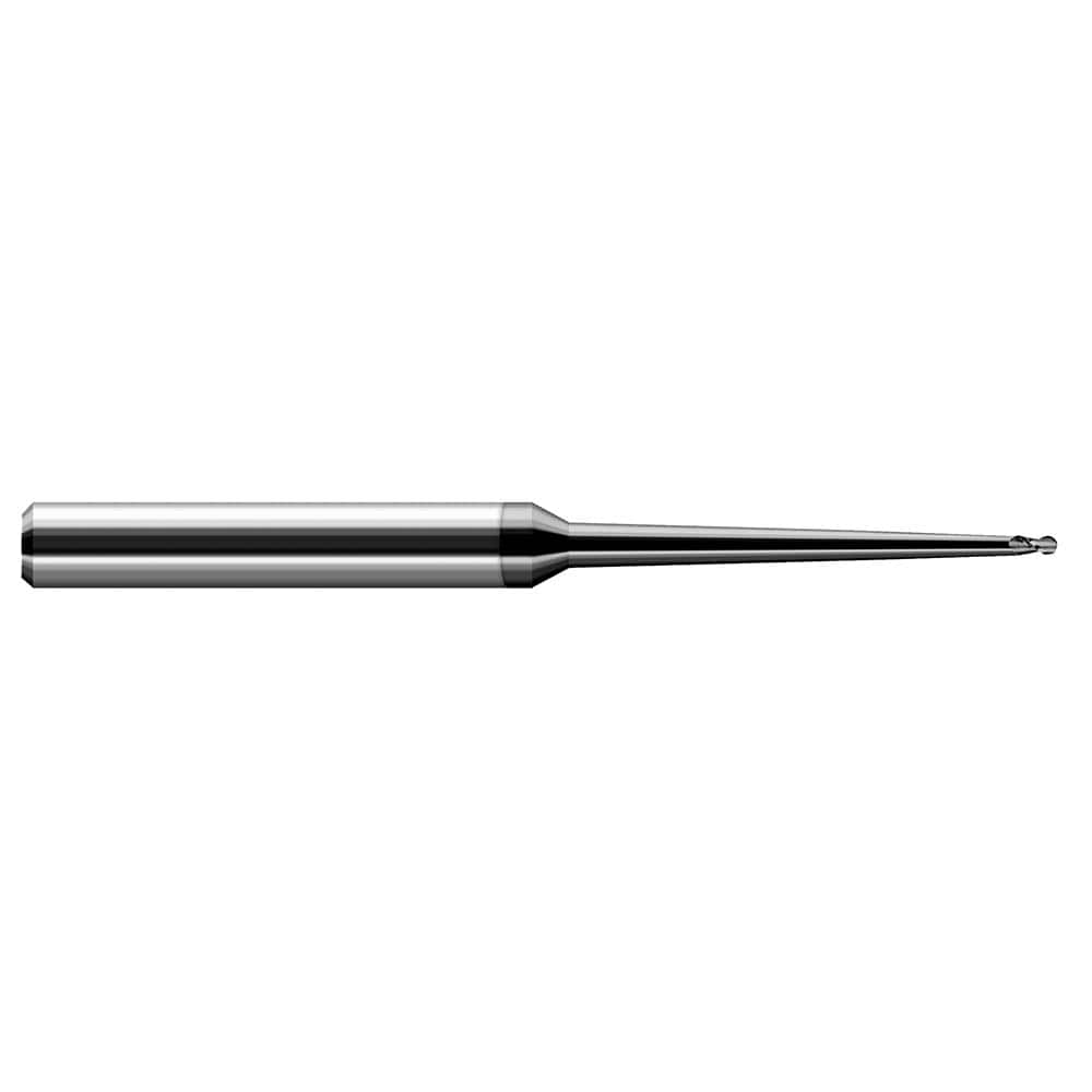 Harvey Tool - 1/64" Diam, 0.023" LOC, 2 Flute Solid Carbide Ball End Mill - Exact Industrial Supply