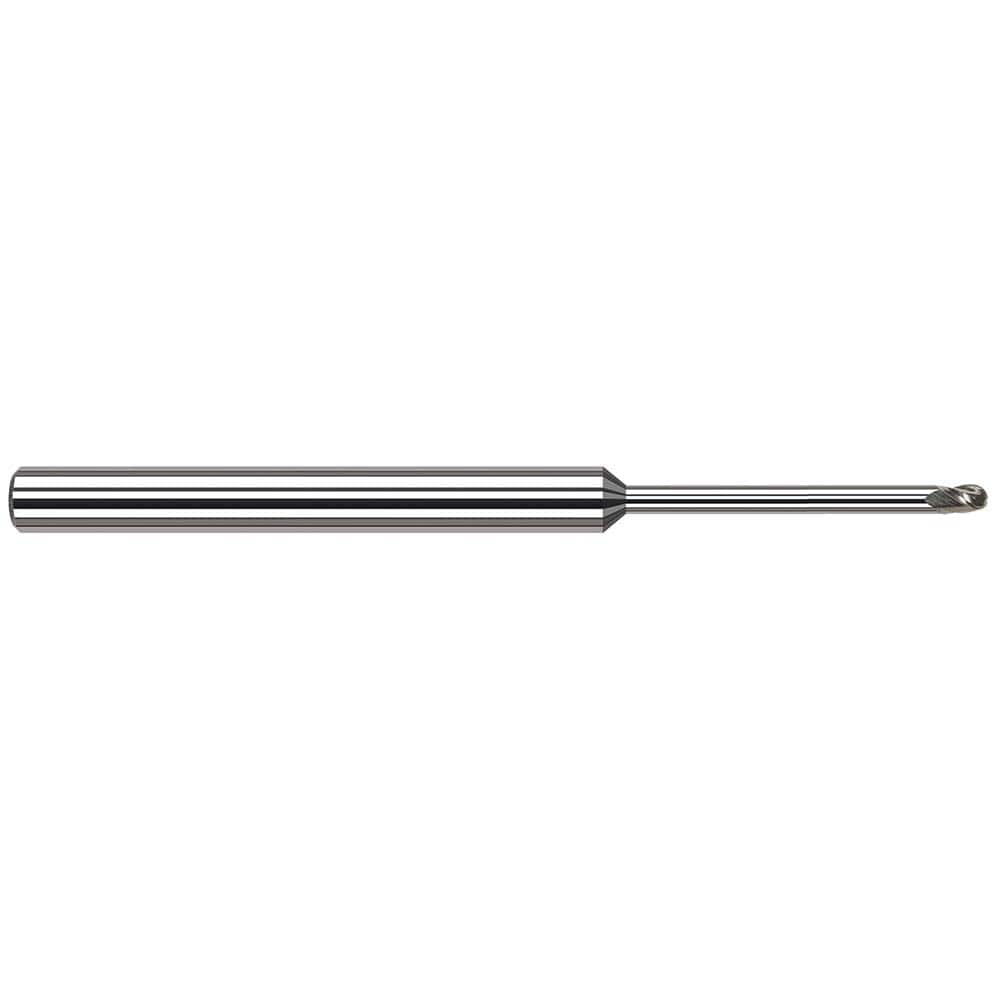 Harvey Tool - Ball End Mills; Mill Diameter (Inch): 3/32 ; Mill Diameter (Decimal Inch): 0.0930 ; Number of Flutes: 3 ; Length of Cut (Inch): 9/64 ; Length of Cut (Decimal Inch): 0.1400 ; Material: Solid Carbide - Exact Industrial Supply