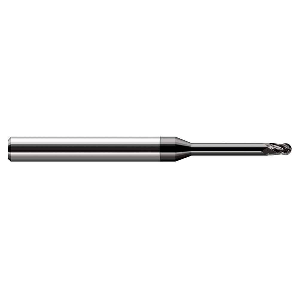 Harvey Tool - 0.05" Diam, 1.9mm LOC, 3 Flute Solid Carbide Ball End Mill - Exact Industrial Supply