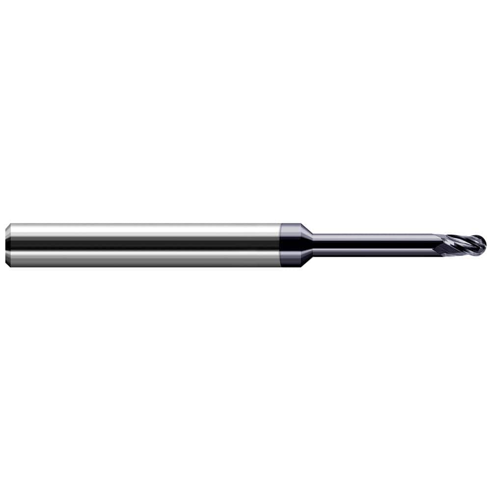 Harvey Tool - Ball End Mills; Mill Diameter (Inch): 1/8 ; Mill Diameter (Decimal Inch): 0.1250 ; Number of Flutes: 4 ; Length of Cut (Inch): 3/16 ; Length of Cut (Decimal Inch): 0.1870 ; Material: Solid Carbide - Exact Industrial Supply