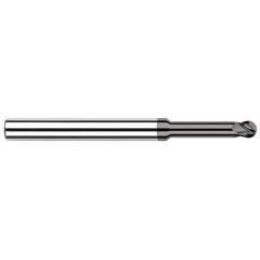 Harvey Tool - Ball End Mills; Mill Diameter (Inch): 1/64 ; Mill Diameter (Decimal Inch): 0.0150 ; Number of Flutes: 4 ; Length of Cut (Decimal Inch): 0.0230 ; Material: Solid Carbide ; Overall Length (Inch): 2-1/2 - Exact Industrial Supply