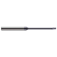 Harvey Tool - 0.025" Diam, 0.037" LOC, 3 Flute Solid Carbide Ball End Mill - Exact Industrial Supply